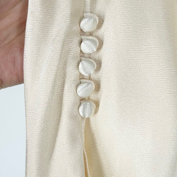 NWT Shona Joy La Lune Plunged Panelled Maxi Dress in Cream - Picture 7 of 13